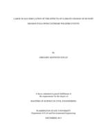 Large-scale simulation of the effects of climate change on runoff erosion following extreme wildfire events
