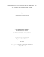 Characterization of factors affecting the production and utilization of struvite from dairy manure