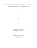 The abdication of power: the role of the pacifist public and army theorists in the development of defense policy in the interbellum years, 1920-1939