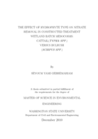 The effect of hydrophyte type on nitrate removal in constructed treatment wetland batch mesocosms: cattail (Typha spp.) versus bulrush (Scirpus spp.)