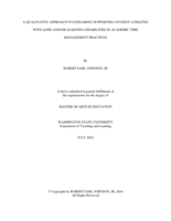 A qualitative approach to exploring supporting student-athletes with ADHD and/or learning disabilities in academic time management practices