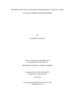 Identification of loci associated with fertility traits in United States of America Holstein heifers