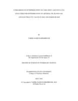 Comparison of enterprise point of care (EPOC) and Nova CCX analyzers for determination of arterial PH, blood gas, and electrolyte values in dog and horse blood