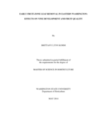 Early fruit-zone leaf removal in Eastern Washington: effects on vine development and fruit quality