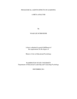 Pedagogical agents effects on learning: A meta-analysis