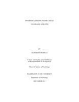 Invariance testing of the CART-Q: US college athletes