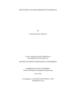 Free flight flow measurements of baseballs