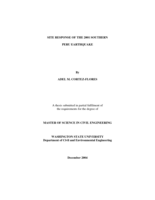 Site response of the 2001 Southern Peru earthquake
