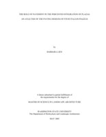 The role of pavement in the perceived integration of plazas: An analysis of the paving designs of four Italian piazzas