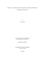 Difficult conversations and precepting ; common themes and background meanings