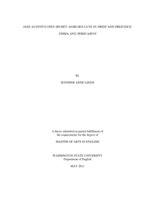 Jane Austen's open secret: same-sex love in Pride and prejudice, Emma, and Persuasion