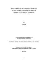 Retailwords vs. retail actions: an exploratory study of the reduction in the use of plastic shopping bags in Spokane, Washington