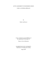 Active assessment in engineering design using a systems approach