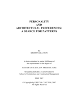 Personality and architectural preferences: a search for patterns