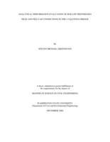 Analytical performance evaluation of hollow prestressed piles and pile-cap connections in the I-5 Ravenna Bridge