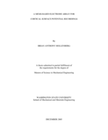 A MEMS based electrode array for cortical surface potential recordings