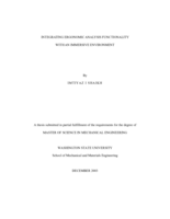 Integrating ergonomic analysis functionality with an immersive environment