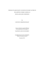The role of agroclimatic and socio-economic factors on the adoption of direct-seeding in the Inland Pacific Northwest
