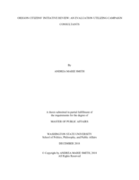 Oregon citizens' initiative review: an evaluation utilizing campaign consultants