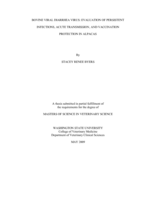 Bovine viral diarrhea virus: evaluation of persistent infections, acute transmission, and vaccination protection in alpacas