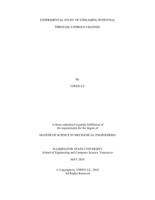 Experimental study of streaming potential through a porous channel