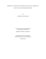 Petrology of Pleistocene andesites and basaltic andesites at Mountain Lakes Wilderness, Oregon
