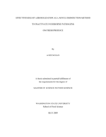 Effectiveness of aerosolization as a novel disinfection method to inactivate foodborne pathogens on fresh produce