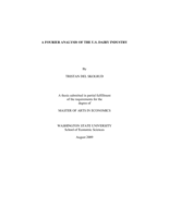 A Fourier analysis of the U.S. dairy industry