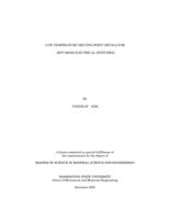 Low temperature melting point metals for hot MEMS electrical switching
