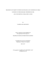 The effects of parent nutrition knowledge and confidence in child nutrition on preschoolers' preferences for and consumption of healthful foods