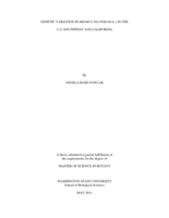Genetic variation in Bromus tectorum (L.) in the U.S. Southwest and California