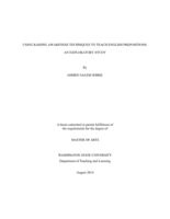 Using raising awareness techniques to teach English prepositions: an exploratory study