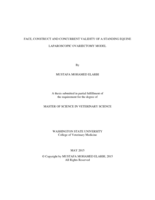 Face, construct and concurrent validity of a standing equine laparoscopic ovariectomy model