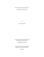 Mechanical weed control in conservation tillage