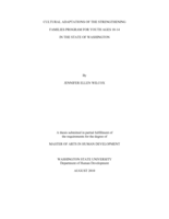 Cultural adaptations of the strengthening families program for youth ages 10-14 in the state of Washington