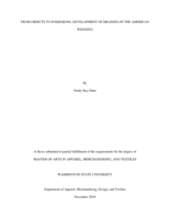 From objects to possesions: development of meaning in the American wedding