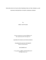 The influence of elevated temperature on the chemical and sensory properties of white cheddar cheese