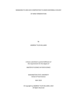 Managing pH and acid composition to assess microbial ecology of wine fermentation