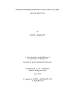 Detecting hybridization in Hawaiian Cyrtandra using genome-wide data
