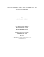 Who cares about plain talk?: Clarity of communication and stakeholder compliance