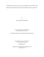 Comparing population vital rates of resident and translocated Greater sage-grouse of the Yakima Training Center, Yakima, WA