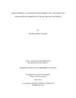Characterizing a contentious management tool: the effects of a grass-specific herbicide on the silvery blue butterfly