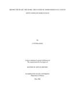 Before the blaze, the spark: The nature of armed resistance and its motivations in World War II