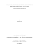 Modeling metal transport in urban stormwater runoff through bioretention facility and the Vadose zone in Puget Sound region, Washington