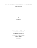 Gender related differential item functioning in mathematics tests: A meta-analysis