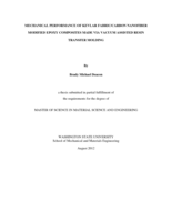 Mechanical performance of Kevlar fabric/carbon nanofiber modified epoxy composites made via vacuum assisted resin transfer molding