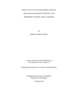 Effect of acute nicotine deprivation on measures of reward sensitivity and inhibitory control among smokers