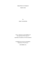Perception of finish in white wine