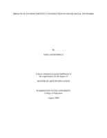 Impacts of student identity construction in online social networks