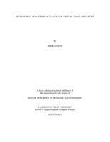 Development of a hybrid actuator for virtual tissue simulation